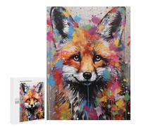 Jigsaw Puzzles 500 PCS for Teenagerss Banksy Fox Graffiti Art Jigsaws for Adults Hands-on Game But Fun And Humorous Birthday Present, Gifts, 500 PCS