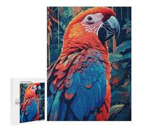 Jigsaw Puzzles 500 PCS for Teenagerss Beautiful Ara Parrot Jigsaws for Adults Relax Games Precision Cutting Deal As Gifts for The Whole Family 500 PCS