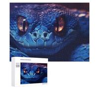 Jigsaw Puzzles 500 PCS for Teenagerss Blue Serpent's Gaze Jigsaws for Adults Hands-on Game But Fun And Humorous Deal As Gifts for The Whole Family 500 PCS