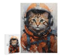 Jigsaw Puzzles 500 PCS for Teenagerss Cat Aviator with Helmet Jigsaws for Adults Hands-on Game But Fun And Humorous Birthday Present, Gifts, 500 PCS