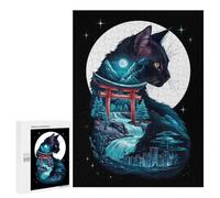 Jigsaw Puzzles 500 PCS for Teenagerss Cat Silhouette Torii Gate Jigsaw for Adults DIY Toys Analysis And Logic Deal As Gifts for The Whole Family 500 PCS