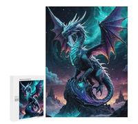 Jigsaw Puzzles 500 PCS for Teenagerss Celestial Ice Dragon Perched on Astral Peak Jigsaws for Adults Relax Games Precision Cutting Deal As Gifts for The Whole Family 500 PCS