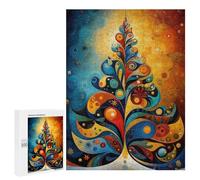Jigsaw Puzzles 500 PCS for Teenagerss Celestial Tree of Light - Abstract Holiday Geometry Jigsaws for Adults Toy Wall Decor Difficult Hard Challenging To Complete 500 PCS