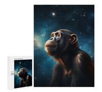 Jigsaw Puzzles 500 PCS for Teenagerss Chimpanzee Gazing at Stars Jigsaw Puzzle DIY Toys A Work of Art Deal As Gifts for The Whole Family 500 PCS