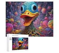 Jigsaw Puzzles 500 PCS for Teenagerss Colorful Fantasy Duck in A Lush, Surreal Landscape Jigsaws for Adults Hands-on Game But Fun And Humorous Deal As Gifts for The Whole Family 500 PCS