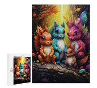 Jigsaw Puzzles 500 PCS for Teenagerss Colorful Forest Squirrels Jigsaws for Adults Hands-on Game But Fun And Humorous Deal As Gifts for The Whole Family 500 PCS