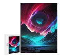 Jigsaw Puzzles 500 PCS for Teenagerss Cosmic Aurora Landscape Puzzles for Adults Fun Games Difficult Hard Challenging To Complete 500 PCS