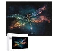 Jigsaw Puzzles 500 PCS for Teenagerss Cosmic Dragonfly Artwork Jigsaws for Adults Hands-on Game But Fun And Humorous Deal As Gifts for The Whole Family 500 PCS