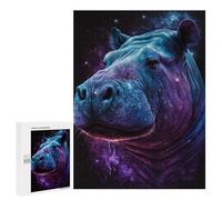 Jigsaw Puzzles 500 PCS for Teenagerss Cosmic Hippo Portrait-8 Puzzles for Adults Fun Games Difficult Hard Challenging To Complete 500 PCS