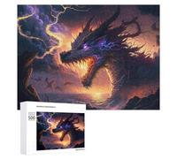 Jigsaw Puzzles 500 PCS for Teenagerss Dragon's Roar Epic Fantasy Artwork -1 Jigsaw for Adults Anti-Stress Toys Perfect Decoration Stress Reduction Gifts 500 PCS