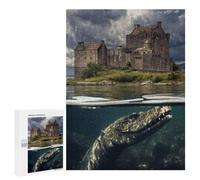 Jigsaw Puzzles 500 PCS for Teenagerss Eilean Donan Nessie Jigsaws for Adults Toy Wall Decor Difficult Hard Challenging To Complete 500 PCS