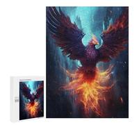 Jigsaw Puzzles 500 PCS for Teenagerss Epic Rainy Phoenix Jigsaw for Adults DIY Toys Analysis And Logic Deal As Gifts for The Whole Family 500 PCS