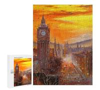 Jigsaw Puzzles 500 PCS for Teenagerss Evening London Jigsaws for Adults Relax Games Precision Cutting Deal As Gifts for The Whole Family 500 PCS