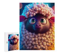 Jigsaw Puzzles 500 PCS for Teenagerss Fluffy Sheep Portrait Jigsaw for Adults Hands-on Game Wall Art Challenging To Complete 500 PCS