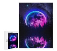 Jigsaw Puzzles 500 PCS for Teenagerss Galactic Reflections in Forest Jigsaw for Adults Hands-on Game Wall Art Challenging To Complete 500 PCS