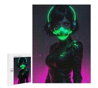 Jigsaw Puzzles 500 PCS for Teenagerss Girl Toxic Neon Mask Puzzles for Adults Fun Games Difficult Hard Challenging To Complete 500 PCS