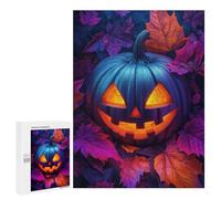 Jigsaw Puzzles 500 PCS for Teenagerss Glowing Jack-o-Lantern Jigsaws for Adults Relax Games Precision Cutting Deal As Gifts for The Whole Family 500 PCS