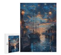 Jigsaw Puzzles 500 PCS for Teenagerss Harbor Serenity Jigsaws for Adults Hands-on Game But Fun And Humorous Birthday Present, Gifts, 500 PCS