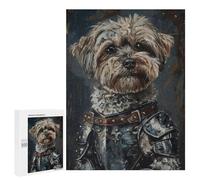 Jigsaw Puzzles 500 PCS for Teenagerss Havanese Dog in Armor Jigsaw for Adults Hands-on Game But Fun And Humorous for Birthday, Chrismas 500 PCS