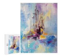 Jigsaw Puzzles 500 PCS for Teenagerss Illusive Boats Puzzles for Adults Fun Games Difficult Hard Challenging To Complete 500 PCS