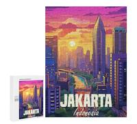 Jigsaw Puzzles 500 PCS for Teenagerss Jakarta Indonesia Jigsaws for Adults Relax Games Precision Cutting Deal As Gifts for The Whole Family 500 PCS