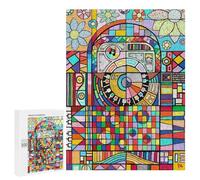 Jigsaw Puzzles 500 PCS for Teenagerss Juke Box Sunshine Flowers Jigsaws for Adults Relax Games Precision Cutting Deal As Gifts for The Whole Family 500 PCS