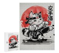 Jigsaw Puzzles 500 PCS for Teenagerss Karate Cat Jigsaw for Adults DIY Toys But Fun And Humorous Educational Challenge 500 PCS