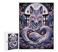 Jigsaw Puzzles 500 PCS for Teenagerss Kitsune Spirit Wolf Jigsaw for Adults Hands-on Game But Fun And Humorous for Birthday, Chrismas 500 PCS