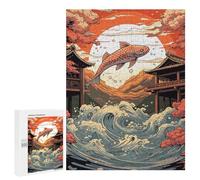 Jigsaw Puzzles 500 PCS for Teenagerss Koi Japanese Landscapes Jigsaws for Adults Toy Wall Decor Difficult Hard Challenging To Complete 500 PCS