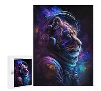 Jigsaw Puzzles 500 PCS for Teenagerss Lion Astronaut in Space -7 Puzzles for Adults Fun Games Difficult Hard Challenging To Complete 500 PCS