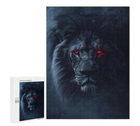 Jigsaw Puzzles 500 PCS for Teenagerss Lion Dark Black Evil Glow Jigsaws for Adults Hands-on Game But Fun And Humorous Birthday Present, Gifts, 500 PCS