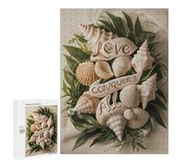 Jigsaw Puzzles 500 PCS for Teenagerss Love Conquers All Shells Adult Puzzles Relax Games Wall Art Deal As Gifts for The Whole Family 500 PCS