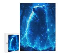 Jigsaw Puzzles 500 PCS for Teenagerss Luminous Bear in Enchanted Forest Jigsaws for Adults Toy Wall Decor Difficult Hard Challenging To Complete 500 PCS