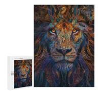 Jigsaw Puzzles 500 PCS for Teenagerss Mystical Abstract Lion Jigsaw for Adults DIY Toys But Fun And Humorous Educational Challenge 500 PCS