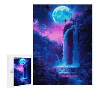 Jigsaw Puzzles 500 PCS for Teenagerss Neon Lunar Landscape Jigsaws for Adults Toy Wall Decor Difficult Hard Challenging To Complete 500 PCS