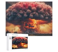 Jigsaw Puzzles 500 PCS for Teenagerss Nuclear Explosion in City Jigsaw Puzzle DIY Toys A Work of Art Deal As Gifts for The Whole Family 500 PCS