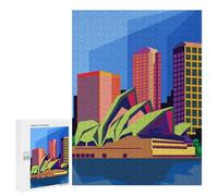 Jigsaw Puzzles 500 PCS for Teenagerss Opera House Sydney Pop Art Jigsaws for Adults Relax Games Precision Cutting Deal As Gifts for The Whole Family 500 PCS