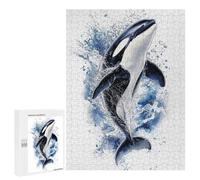 Jigsaw Puzzles 500 PCS for Teenagerss Orca - Killer Whale Jigsaws for Adults Relax Games Precision Cutting Deal As Gifts for The Whole Family 500 PCS