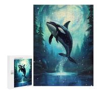 Jigsaw Puzzles 500 PCS for Teenagerss Orca Whale Enchanted Sea Jigsaws for Adults Toy Wall Decor Difficult Hard Challenging To Complete 500 PCS