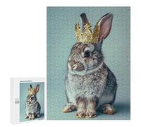 Jigsaw Puzzles 500 PCS for Teenagerss Pastel Rabbit King Crown Jigsaws for Adults Hands-on Game But Fun And Humorous Birthday Present, Gifts, 500 PCS