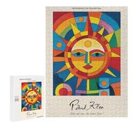 Jigsaw Puzzles 500 PCS for Teenagerss Paul Klee Colorful Sun Puzzles for Adults Fun Games Difficult Hard Challenging To Complete 500 PCS