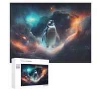 Jigsaw Puzzles 500 PCS for Teenagerss Penguin in Cosmic Clouds Jigsaw Puzzle DIY Toys A Work of Art Deal As Gifts for The Whole Family 500 PCS