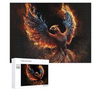 Jigsaw Puzzles 500 PCS for Teenagerss Phoenix Rising Fire And Flame Artwork Jigsaw Puzzle DIY Toys A Work of Art Deal As Gifts for The Whole Family 500 PCS