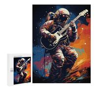 Jigsaw Puzzles 500 PCS for Teenagerss Play Guitar Outer Space Jigsaw for Adults Hands-on Game But Fun And Humorous for Birthday, Chrismas 500 PCS