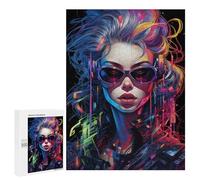 Jigsaw Puzzles 500 PCS for Teenagerss Punk Girl No11 Puzzles for Adults Fun Games Difficult Hard Challenging To Complete 500 PCS