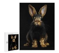 Jigsaw Puzzles 500 PCS for Teenagerss Rabbit Gold Animal Jigsaw for Adults Hands-on Game But Fun And Humorous for Birthday, Chrismas 500 PCS
