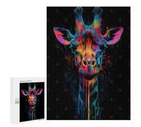 Jigsaw Puzzles 500 PCS for Teenagerss Rainbow Giraffe Jigsaws for Adults Relax Games Precision Cutting Deal As Gifts for The Whole Family 500 PCS