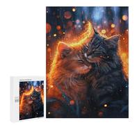 Jigsaw Puzzles 500 PCS for Teenagerss Romantic Cat Couple Jigsaw for Adults Hands-on Game But Fun And Humorous for Birthday, Chrismas 500 PCS