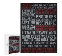 Jigsaw Puzzles 500 PCS for Teenagerss Ronnie Coleman Quotes - Gym Motivation Puzzles for Adults Fun Games Difficult Hard Challenging To Complete 500 PCS