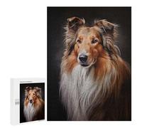 Jigsaw Puzzles 500 PCS for Teenagerss Rough Collie Jigsaw for Adults Hands-on Game Wall Art Challenging To Complete 500 PCS